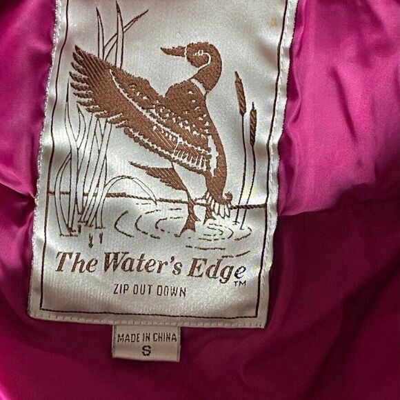 Vintage 80s Womens Fuchsia Pink Goose Down Puffer Ski Winter Jacket Sz S - Picture 2 of 9